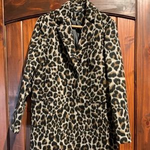 Leopard TopShop coat
